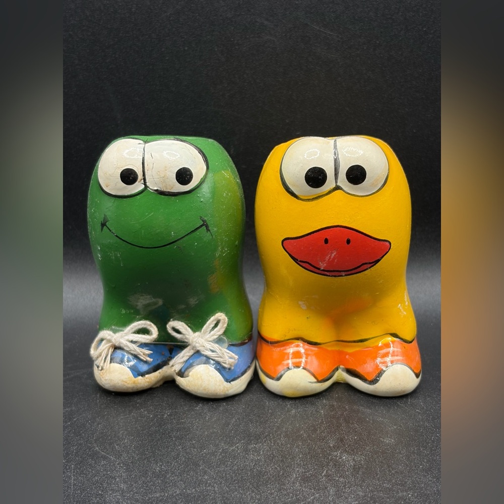 Two Y2K Ceramic Figure Bud Vases, Planters, Pen Holders, Collectibles Home Decor